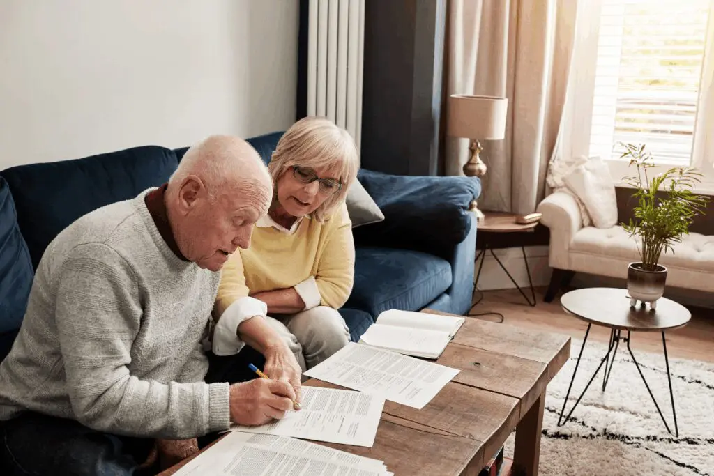 Couple doing retirement tax planning